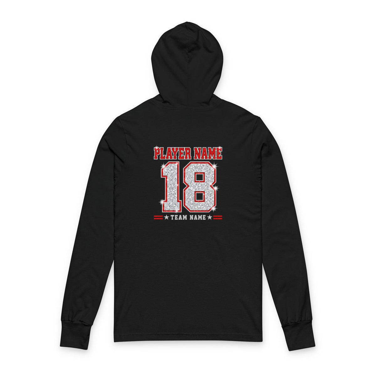 Football Mom Hooded Tee  Personalized Player Name & Number