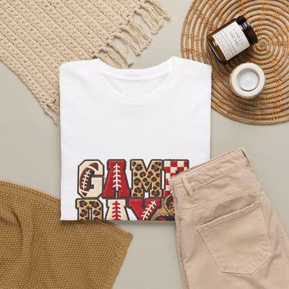 Personalized Game Day Football Mom Photo Shirt – Leopard Chenille Effect, Proud Mom of, Custom Player Name Team 2027