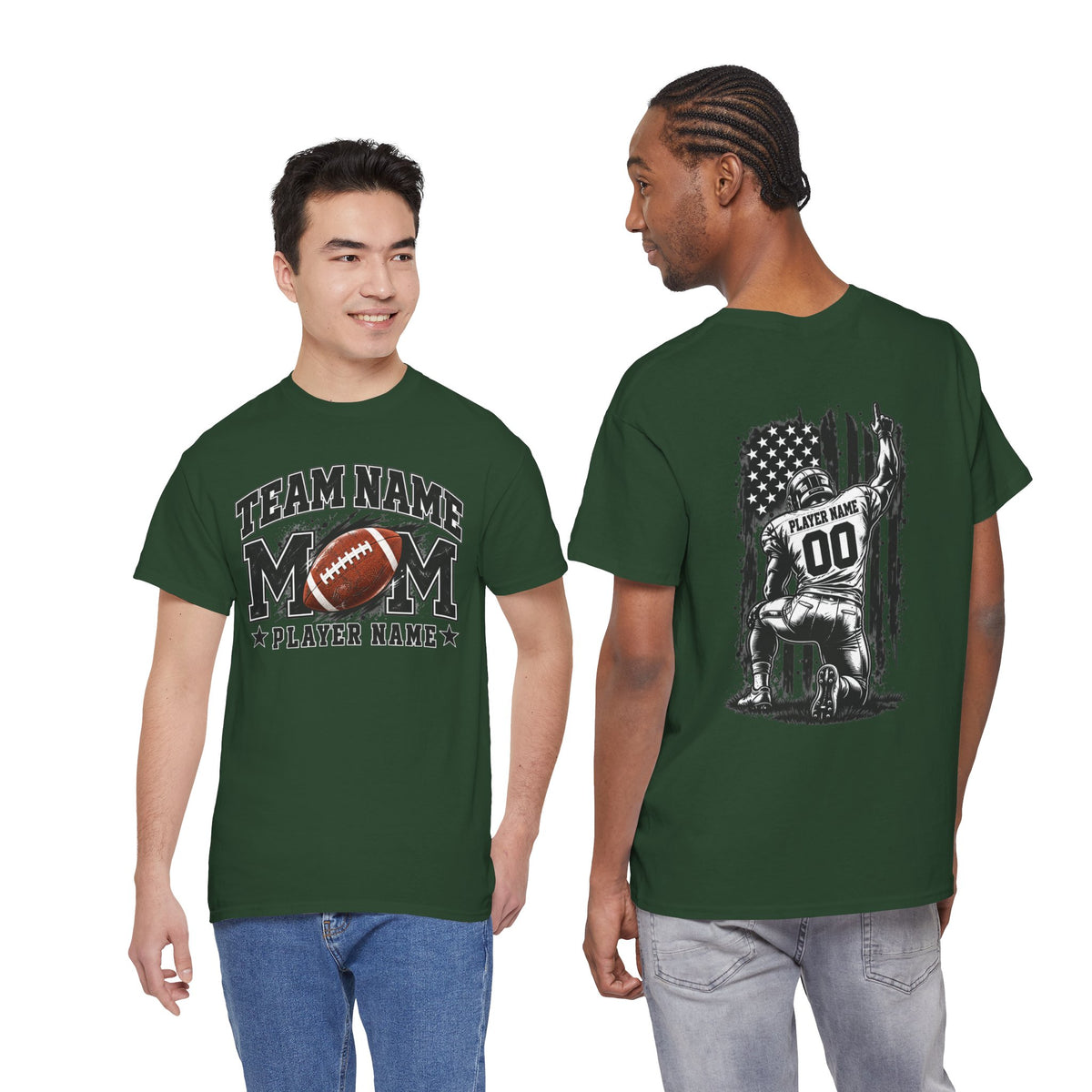 Personalized Football Mom Shirt, Player Name & Number, Custom Team Mom Tee, Football Game Day Shirt