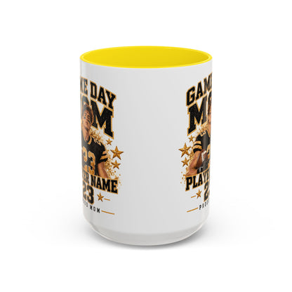 Personalized Game Day Mom Photo Mug – Custom Football Player Name & Number