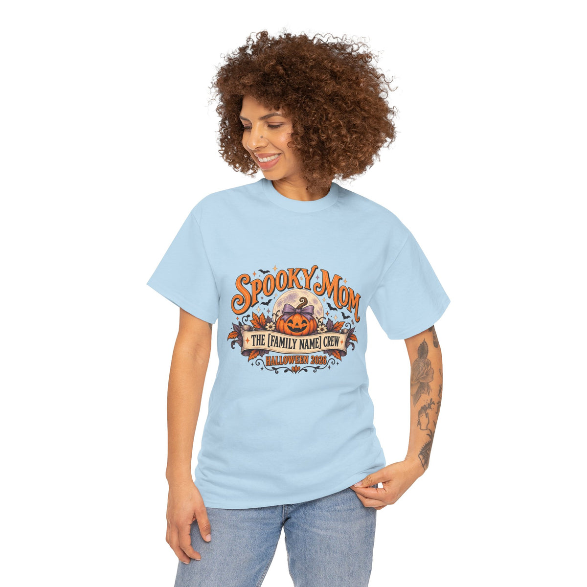 Personalized Spooky Mom Shirt, Custom Family Name Halloween Shirt, Halloween Mom Tee, Family Crew Shirt, Halloween 2026