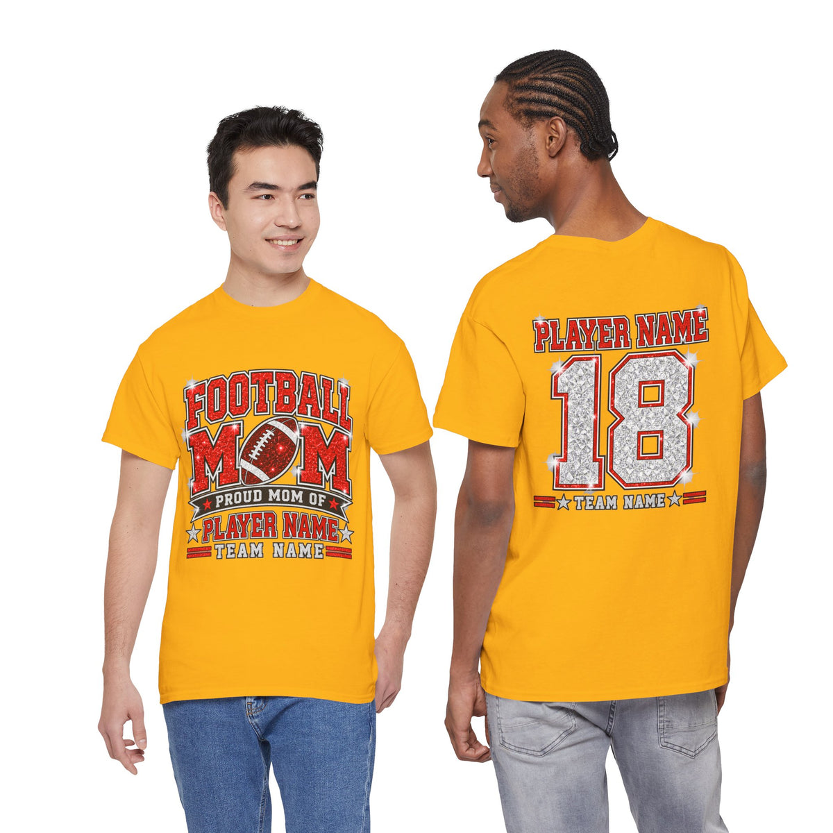 Personalized Football Mom Shirt – Custom Player Name & Number
