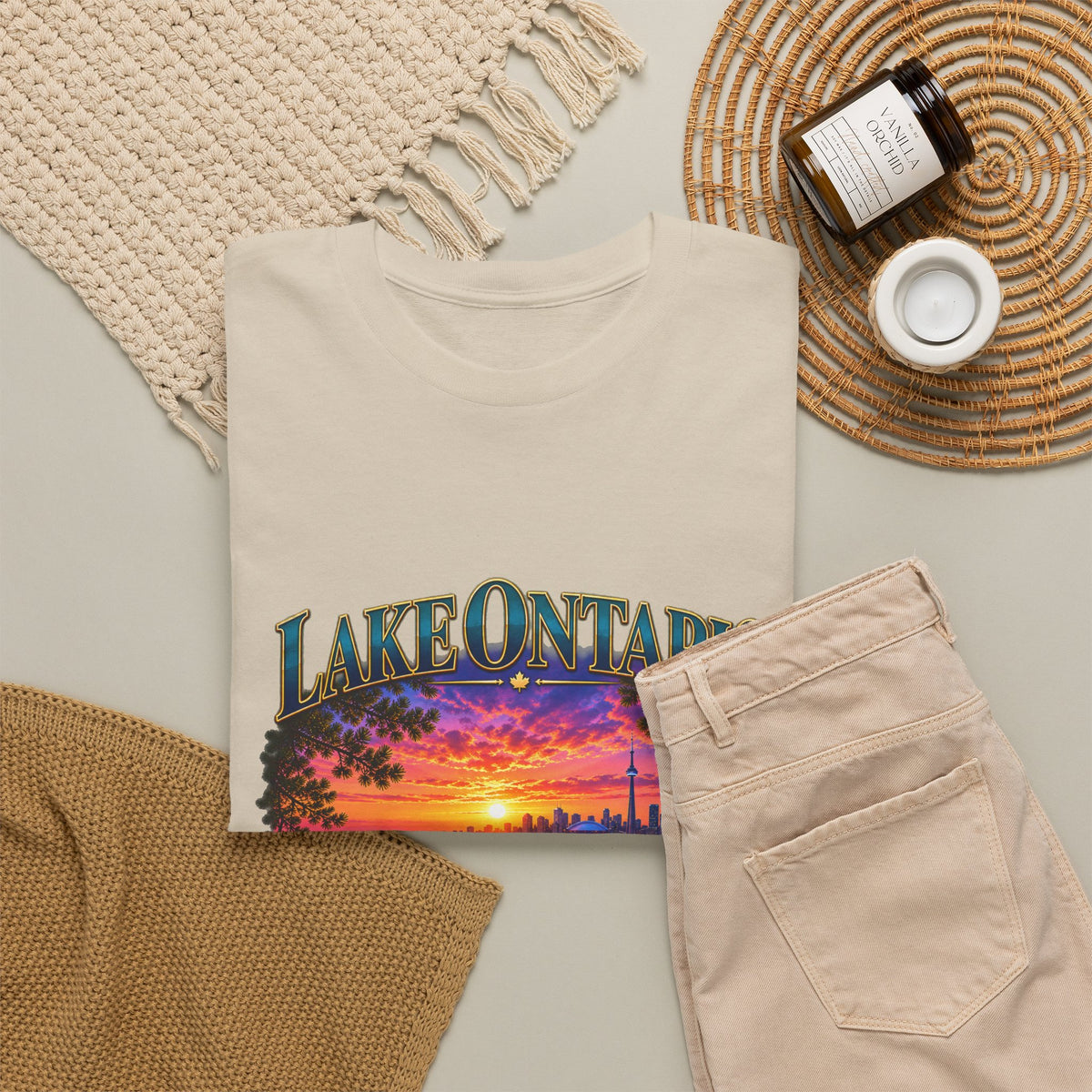 Personalized Lake Ontario Family T-Shirt – Toronto Sunset, Custom Family Name & Our Happy Place
