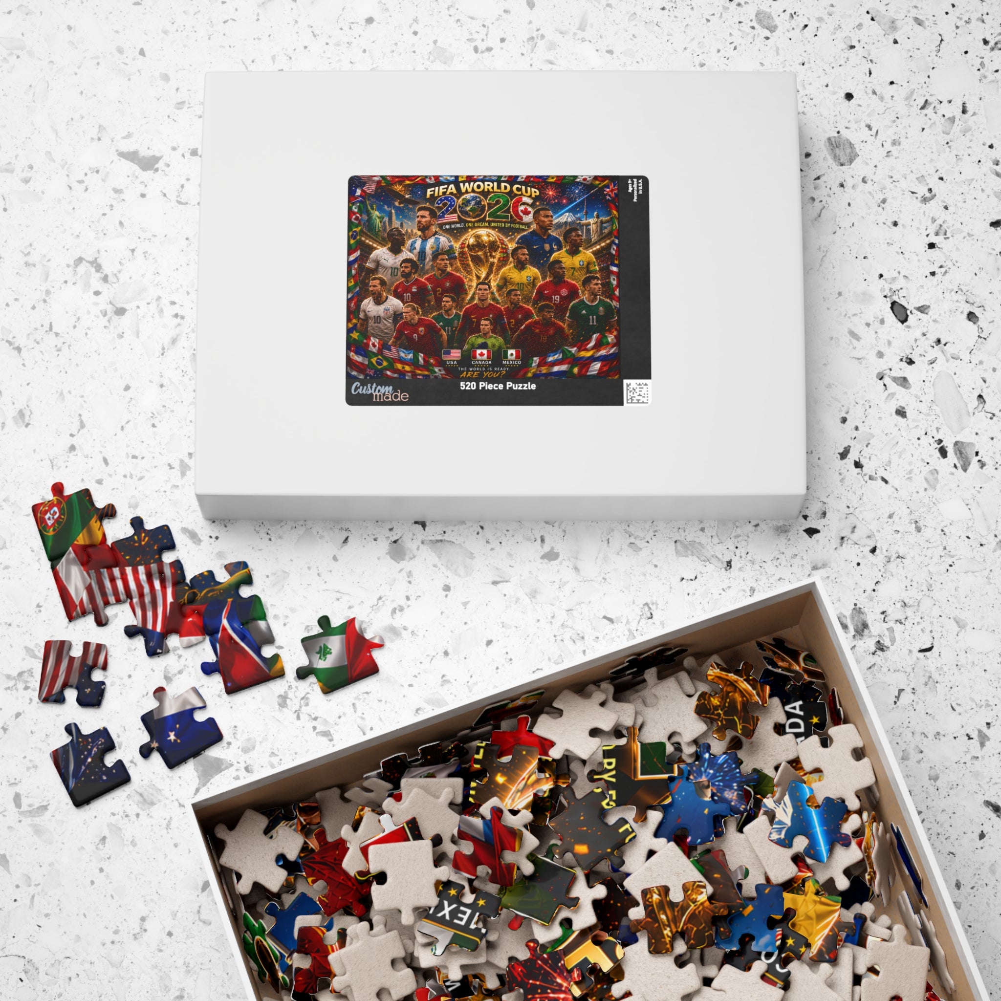 FIFA World Cup 2026 Champions Collage Puzzle – 252/520/1014 Piece Soccer Jigsaw