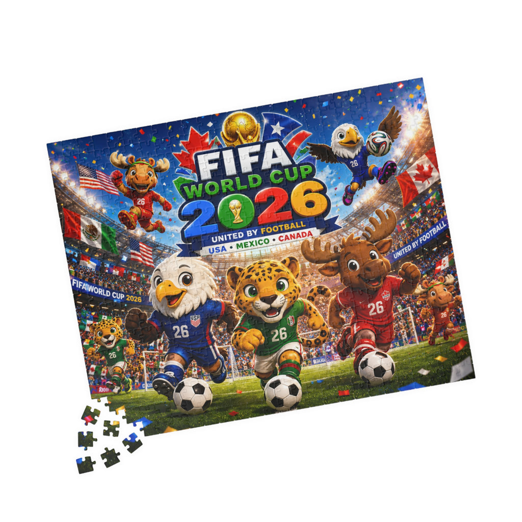 FIFA World Cup 2026 Mascots Jigsaw Puzzle — 110/520/-Piece Soccer Puzzle