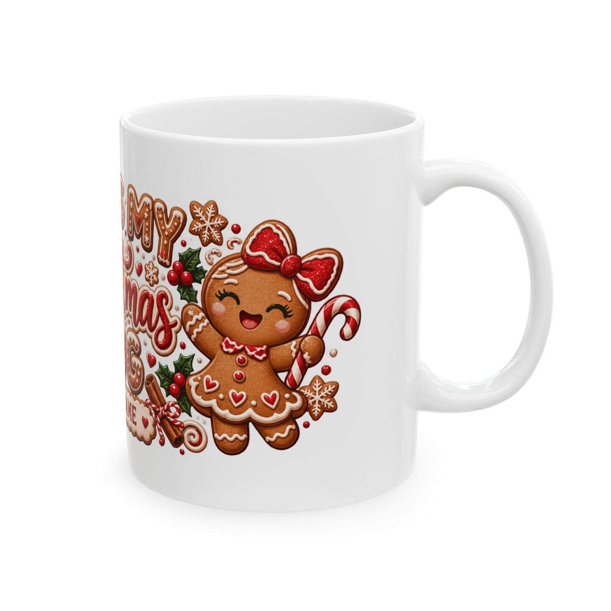 Personalized This Is My Christmas Mug — Gingerbread Cookies