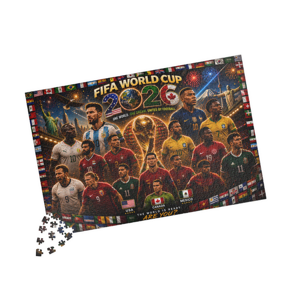 FIFA World Cup 2026 Champions Collage Puzzle – 252/520/1014 Piece Soccer Jigsaw
