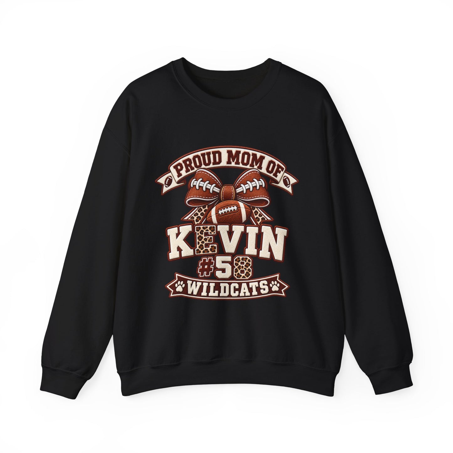 Personalized Football Mom Sweatshirt, Proud Mom of Player, Custom Name & Number, Team Mom, Senior 2027, Game Day Gift