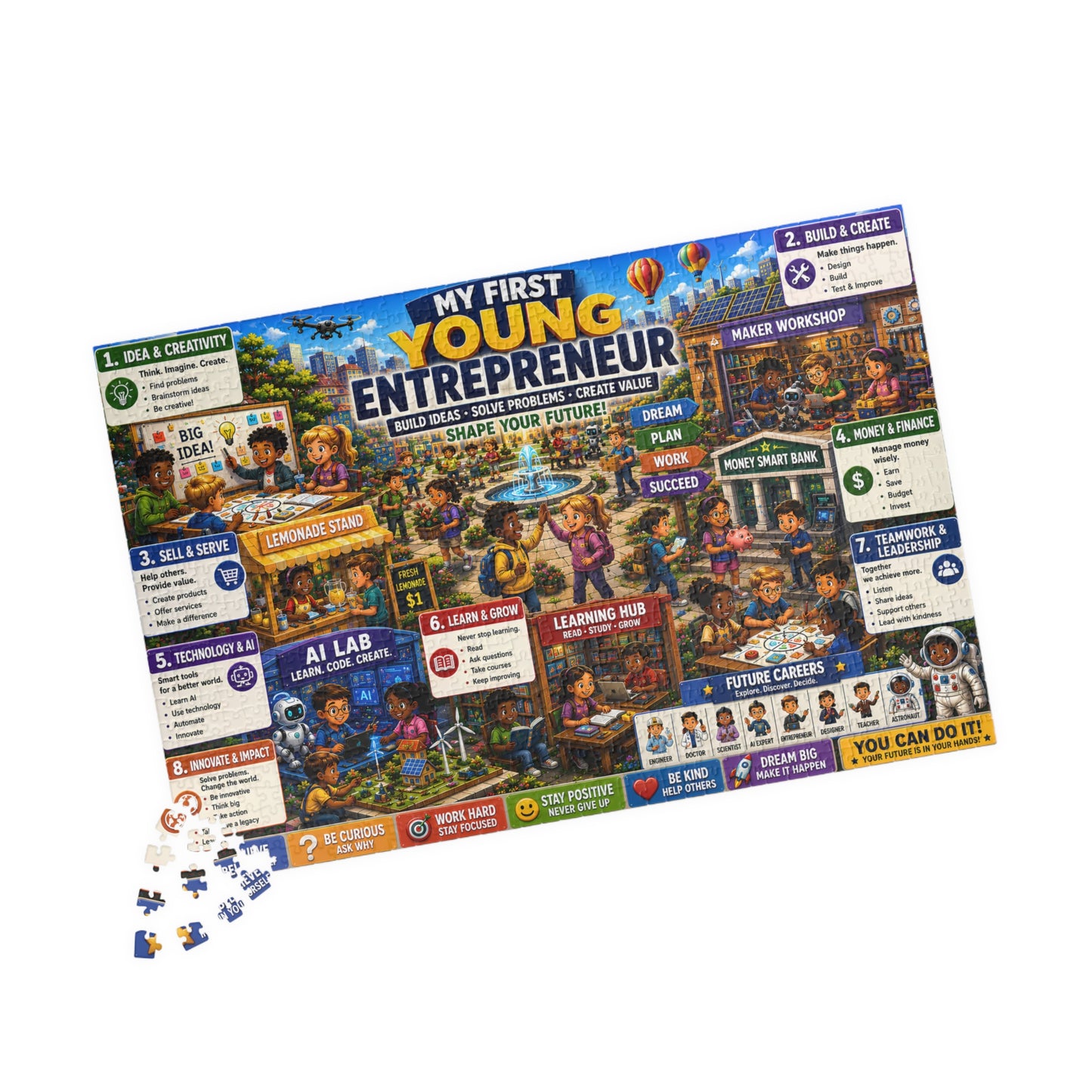 My First Young Entrepreneur Puzzle 110  520  1014 Piece | Educational Kids Jigsaw