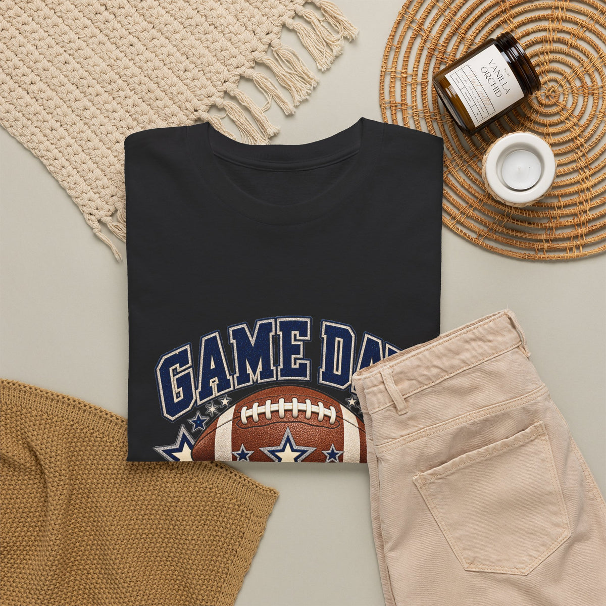 Personalized Game Day Senior Mom Shirt — Navy Silver Custom Year