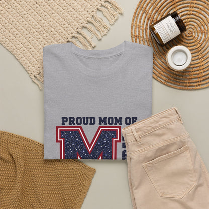Personalized Football Mom Varsity Monogram Shirt – Proud Mom Of, Custom Player Name Team Number, Printed Glitter