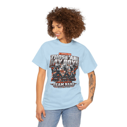 Personalized Football Mom Shirt, Those Are My Boys Tee, Proud Mom Custom Player Shirt, Team Name Class of 2027 Gift