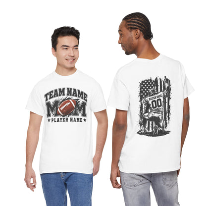 Personalized Football Mom Shirt, Player Name & Number, Custom Team Mom Tee, Football Game Day Shirt