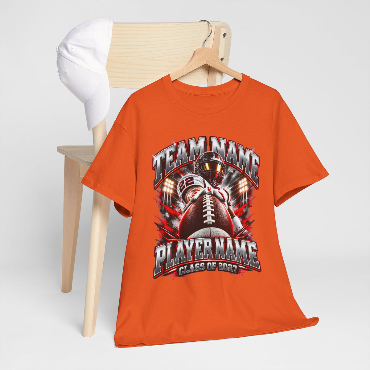 Personalized Football Player Shirt   Custom Team Name  Class of 2027