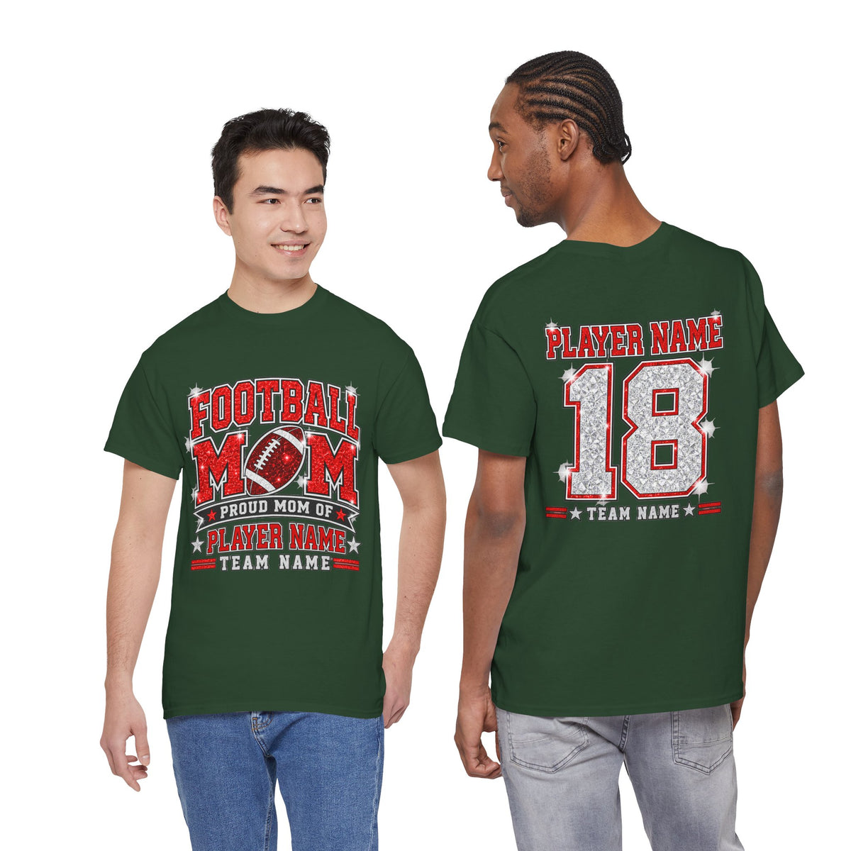 Personalized Football Mom Shirt – Custom Player Name & Number