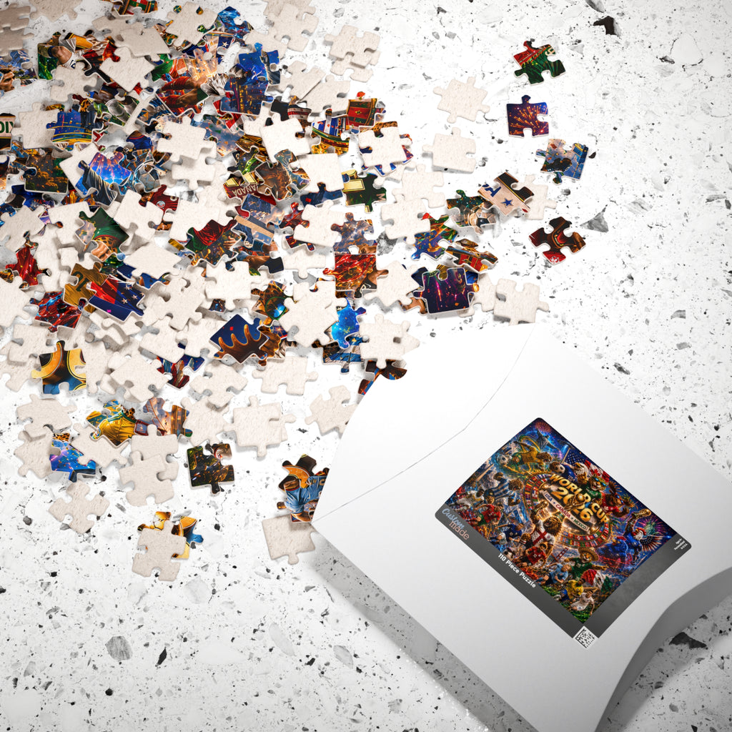 World Cup 2026 Soccer Collage Puzzle – USA Canada Mexico Stadium Celebration (110/252/520/1014 pcs)