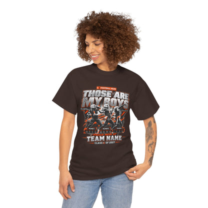 Personalized Football Mom Shirt, Those Are My Boys Tee, Proud Mom Custom Player Shirt, Team Name Class of 2027 Gift