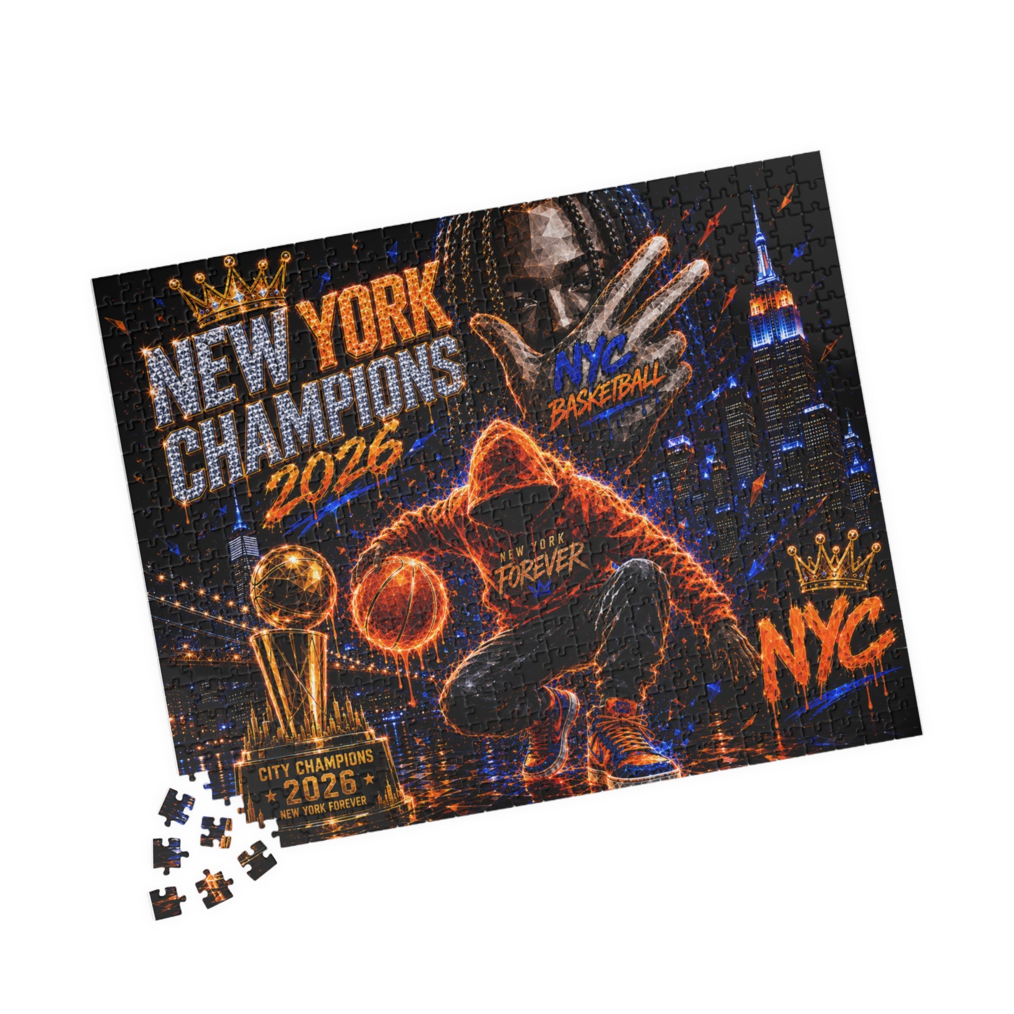 New York Champions 2026 Basketball Puzzle — NYC Championship Jigsaw (110/252/520/1014 pcs)