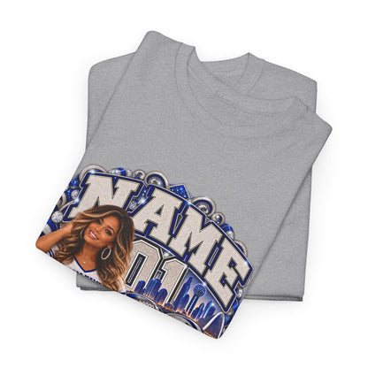 Personalized Football Mom Shirt – Custom Player Name, Number & Team Name – Lady Mascot Game Day Mom Tee – Glitter Effect