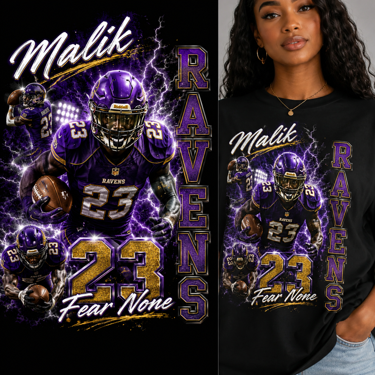 Personalized Football Shirt, Custom Player Name Number Tee, Game Day Football Shirt, Senior Night Gift, Football Mom Team Spirit Tee
