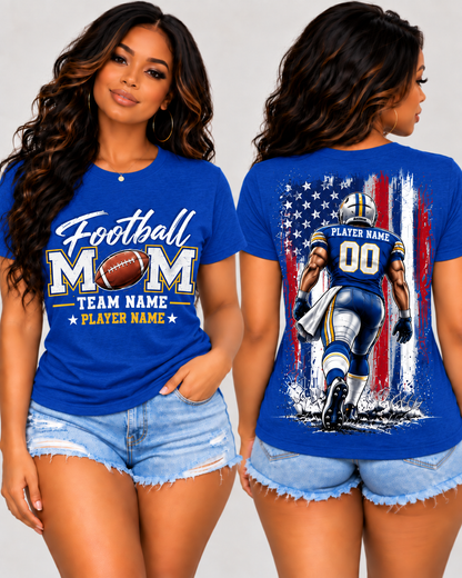 Personalized Football Mom Shirt, Player Name & Number, Custom Team Mom Tee, Football Game Day Shirt