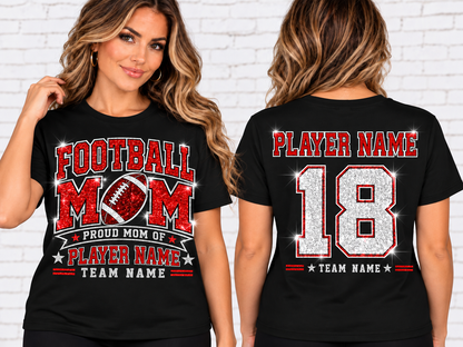 Personalized Football Mom Shirt – Custom Player Name & Number