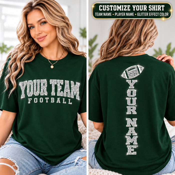 Custom Team Football Mom Shirt with Back Name