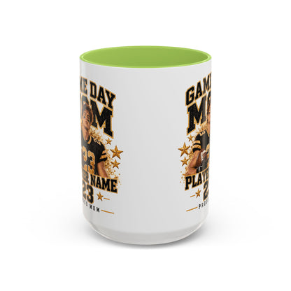 Personalized Game Day Mom Photo Mug – Custom Football Player Name & Number