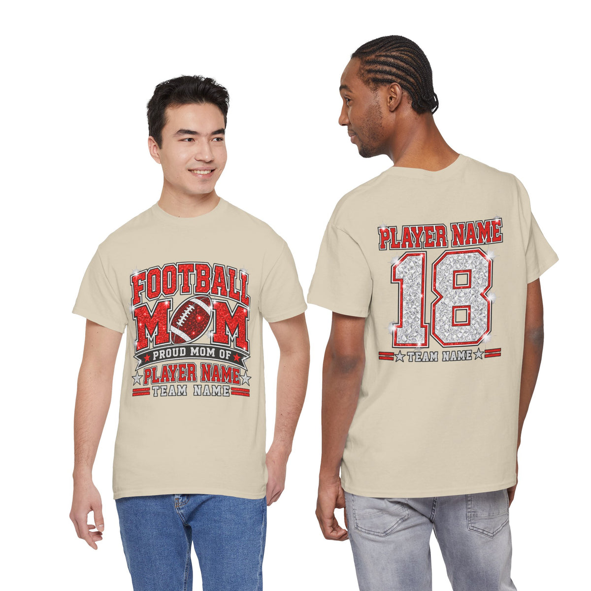 Personalized Football Mom Shirt – Custom Player Name & Number