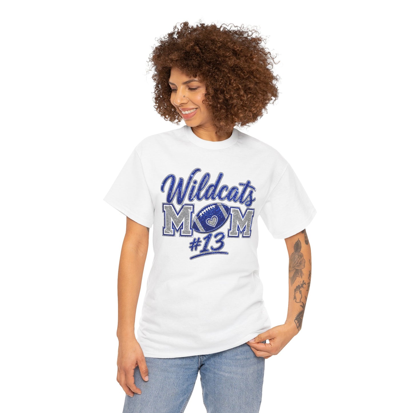 Personalized Football Mom Shirt, Custom Player Name Number, Game Day Mom Tee, Senior Football Mom, Glitter Effect Front Back