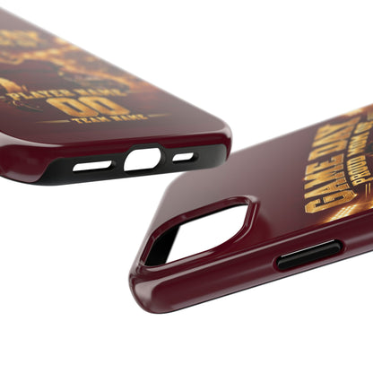 Personalized Game Day Proud Mom Photo Phone Case – Burgundy & Gold