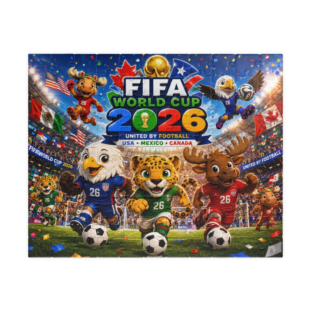 FIFA World Cup 2026 Mascots Jigsaw Puzzle — 110/520/-Piece Soccer Puzzle