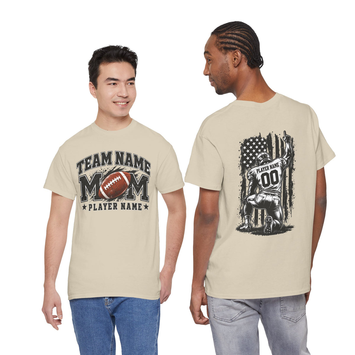 Personalized Football Mom Shirt, Player Name & Number, Custom Team Mom Tee, Football Game Day Shirt