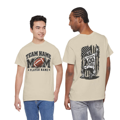Personalized Football Mom Shirt, Player Name & Number, Custom Team Mom Tee, Football Game Day Shirt