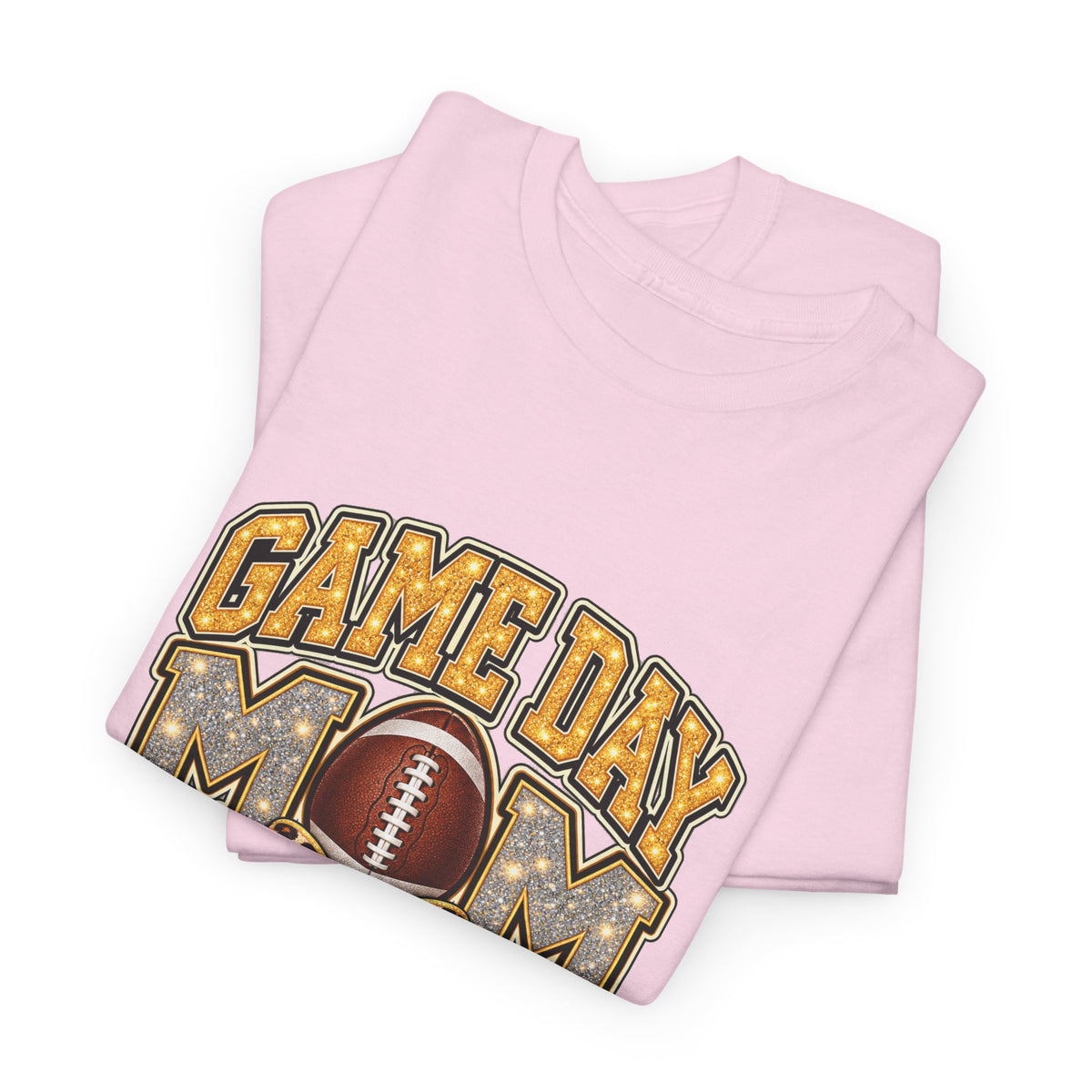 Personalized Game Day Mom Football Shirt – Gold Silver Leopard Bow, Custom Player Name Number & Team