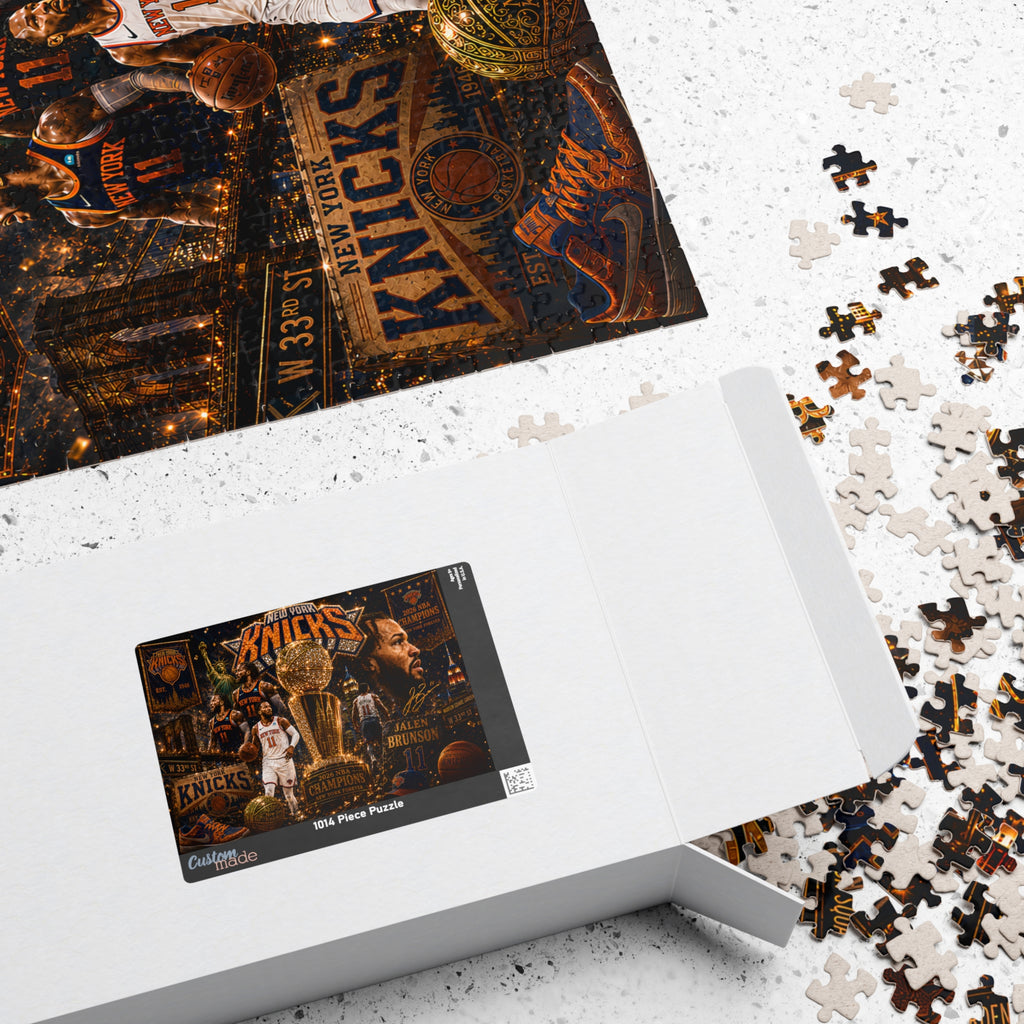 New York Knicks Championship Collage Puzzle — V. Brunson Fan Jigsaw (110/252/520/1014 pcs)