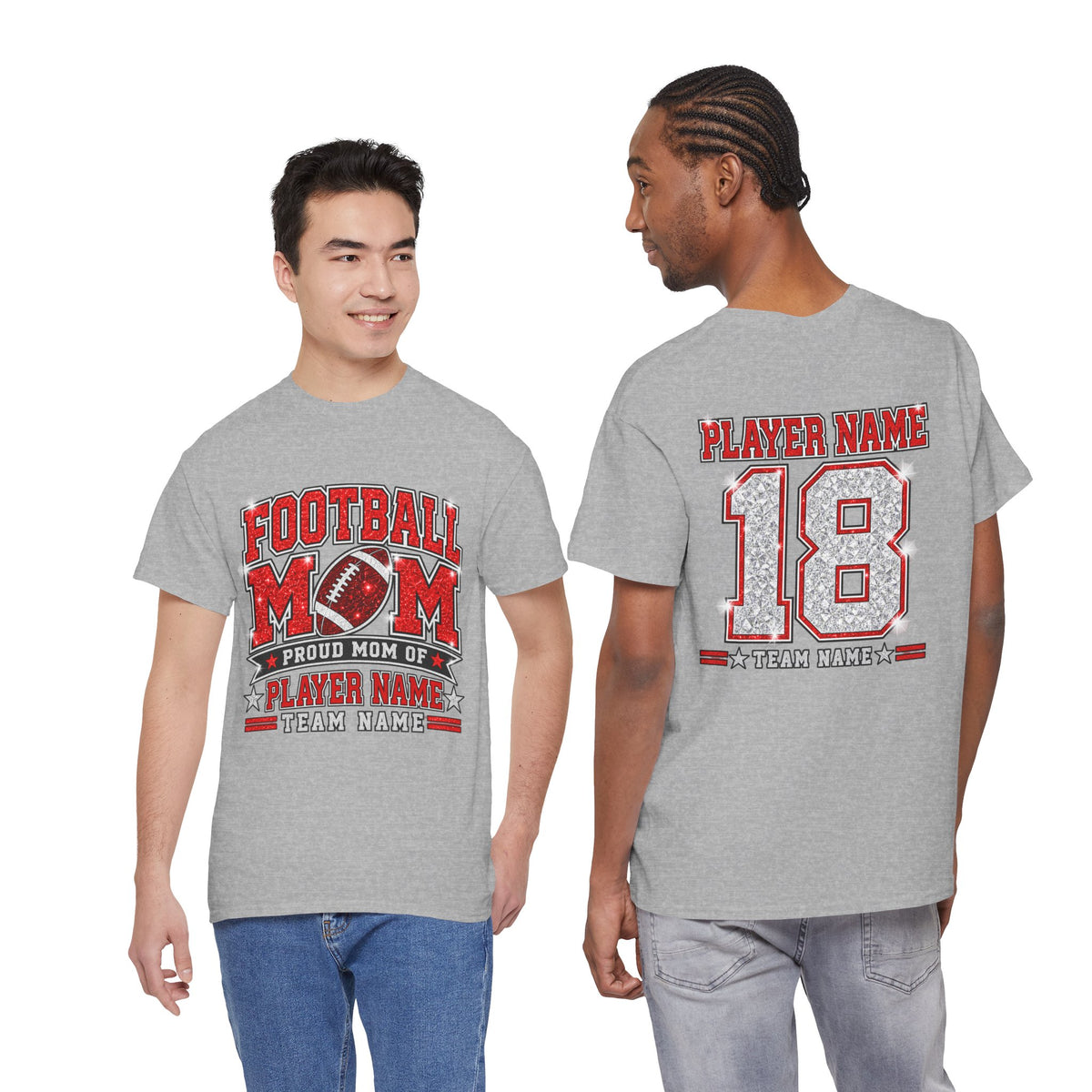 Personalized Football Mom Shirt – Custom Player Name & Number