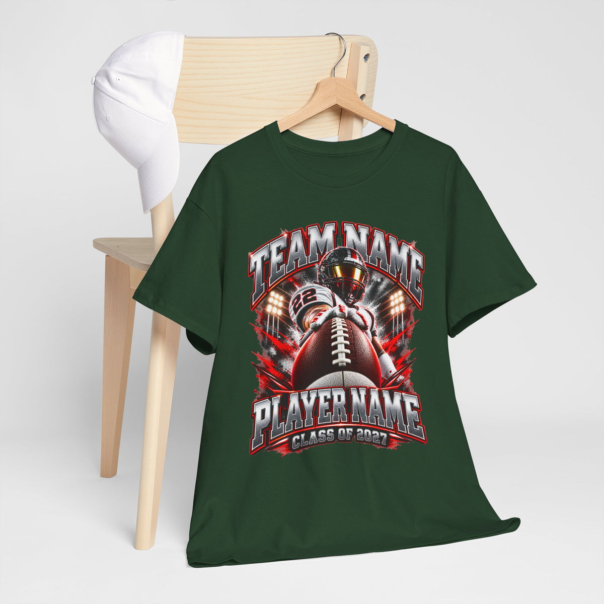 Personalized Football Player Shirt   Custom Team Name  Class of 2027