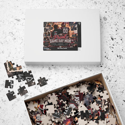 Personalized Football Mom Puzzle – Proud Game Day Mom Gift, Custom Player Name & Team, Mother Son Keepsake, Senior Night Gift 110 520 1014 pice