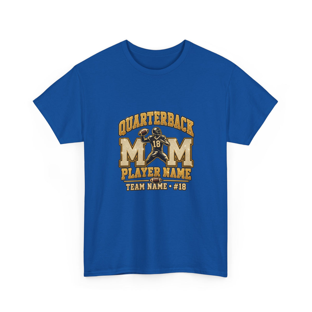 Personalized Quarterback Mom Shirt — Player Name Team Number Game Day Tee