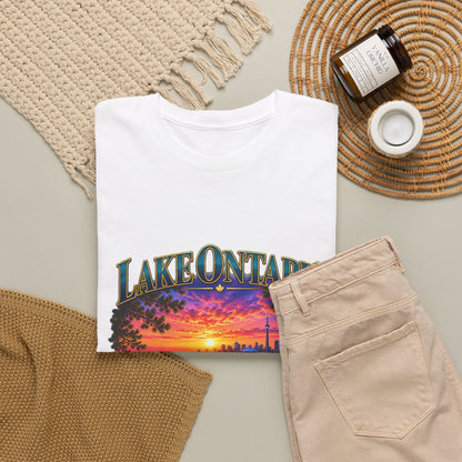 Personalized Lake Ontario Family T-Shirt – Toronto Sunset, Custom Family Name & Our Happy Place