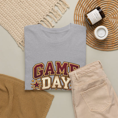 Personalized Game Day Those Are My Boys Shirt — Burgundy Gold