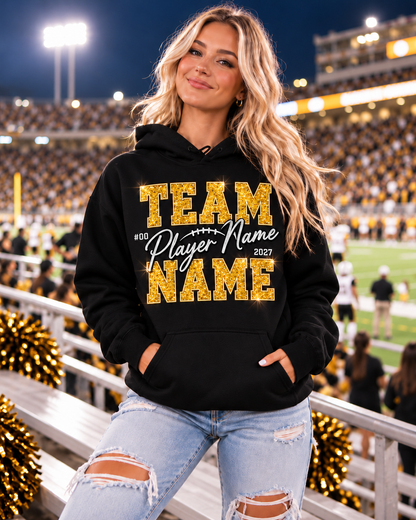 Personalized Game Day Hoodie Team Name & Player Name
