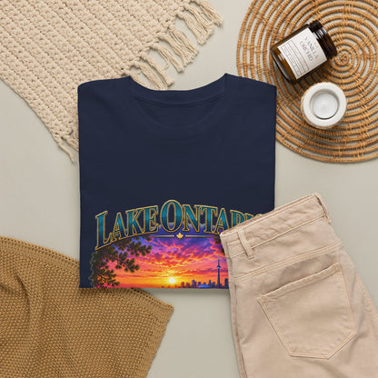 Personalized Lake Ontario Family T-Shirt – Toronto Sunset, Custom Family Name & Our Happy Place
