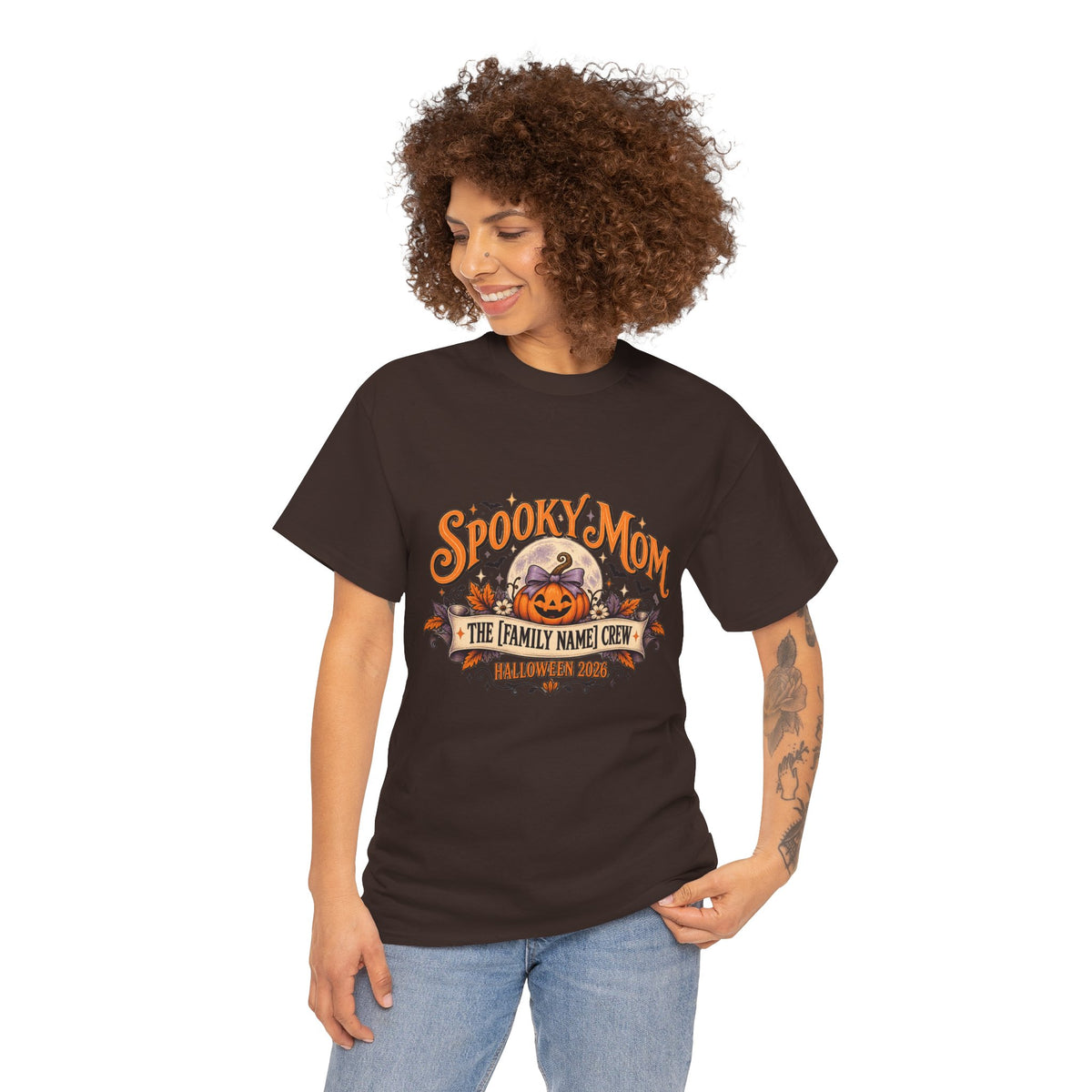 Personalized Spooky Mom Shirt, Custom Family Name Halloween Shirt, Halloween Mom Tee, Family Crew Shirt, Halloween 2026