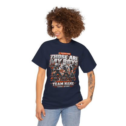 Personalized Football Mom Shirt, Those Are My Boys Tee, Proud Mom Custom Player Shirt, Team Name Class of 2027 Gift