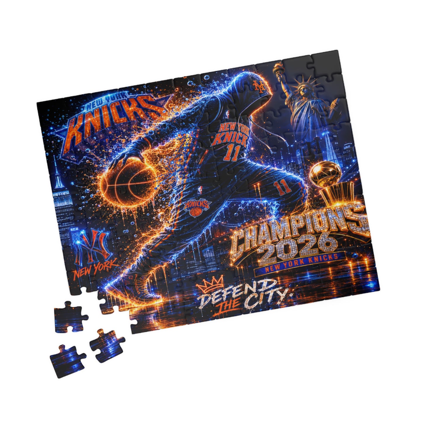 New York Knicks 'Champions 2026' Basketball Puzzle — Defend the City (110/252/520/1014 pcs)