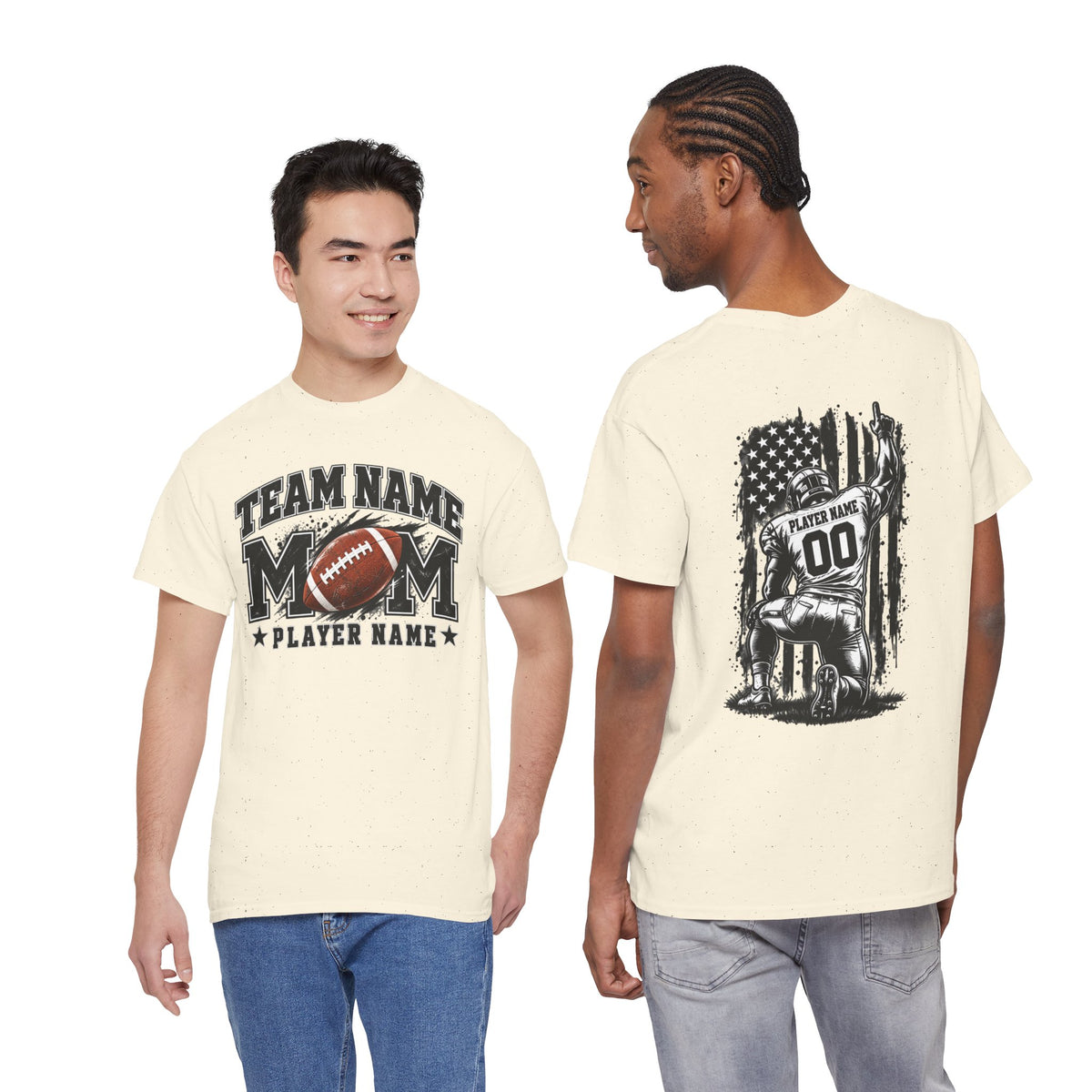 Personalized Football Mom Shirt, Player Name & Number, Custom Team Mom Tee, Football Game Day Shirt