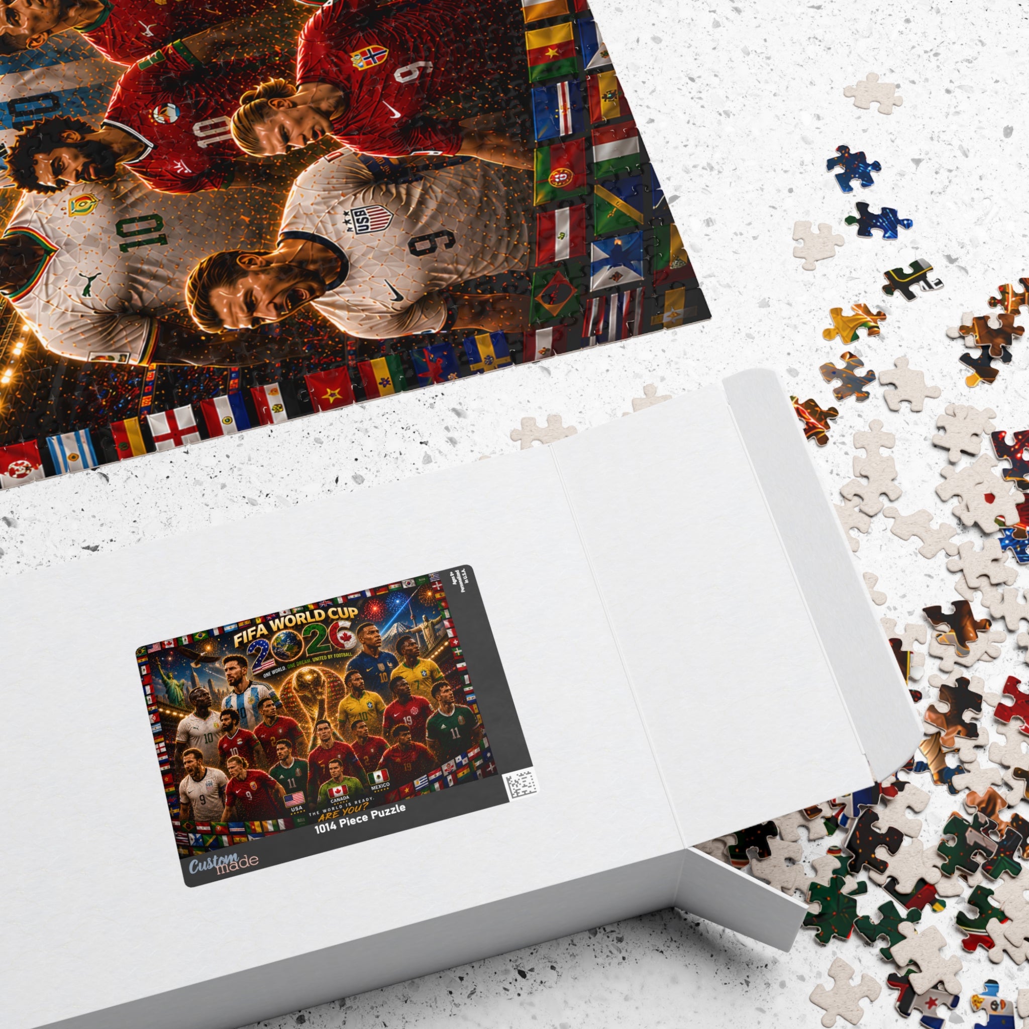 FIFA World Cup 2026 Champions Collage Puzzle – 252/520/1014 Piece Soccer Jigsaw