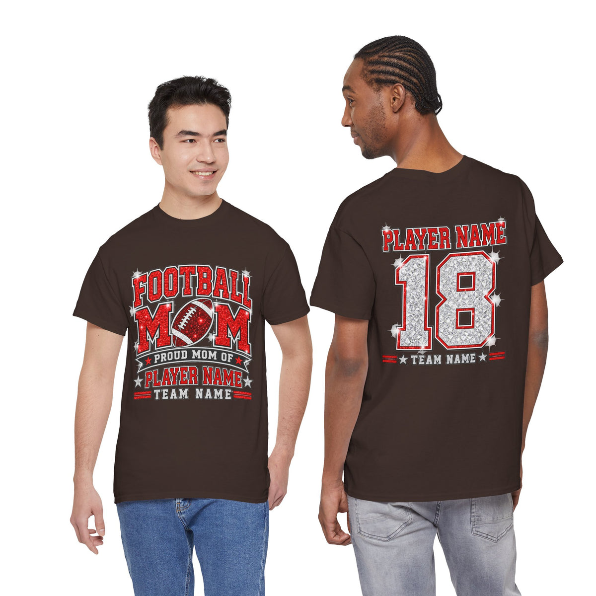Personalized Football Mom Shirt – Custom Player Name & Number